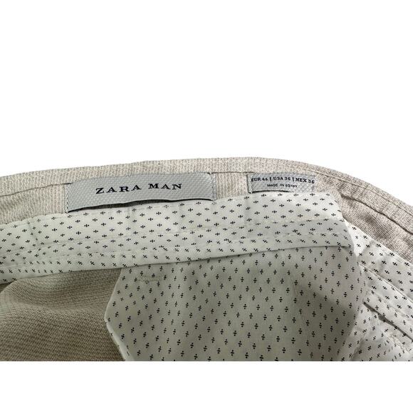 Zara Man Lightweight Linen/Polyester/Viscose/Wool Blend Pants Size 36 2756/401 - Picture 3 of 9